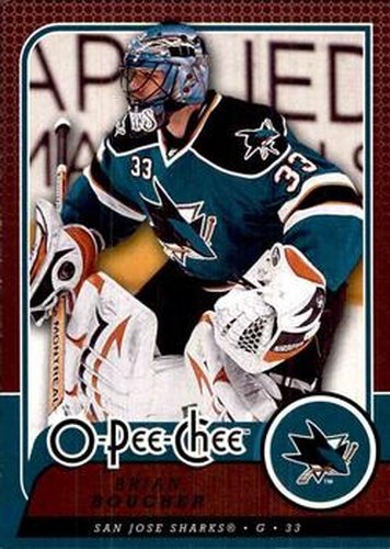 #743 Brian Boucher - San Jose Sharks - 2008-09 O-Pee-Chee Hockey