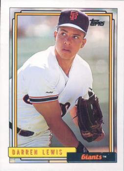 #743 Darren Lewis - San Francisco Giants - 1992 Topps Baseball