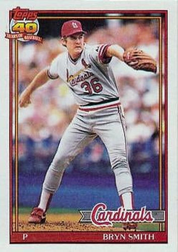 #743 Bryn Smith - St. Louis Cardinals - 1991 Topps Baseball