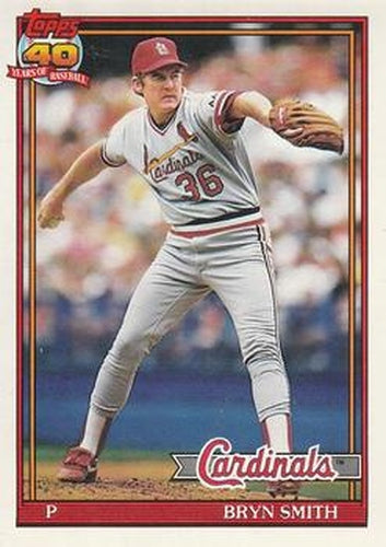 #743 Bryn Smith - St. Louis Cardinals - 1991 O-Pee-Chee Baseball