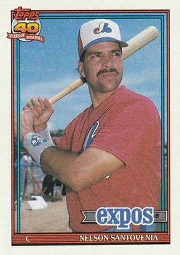 #744 Nelson Santovenia - Montreal Expos - 1991 Topps Baseball