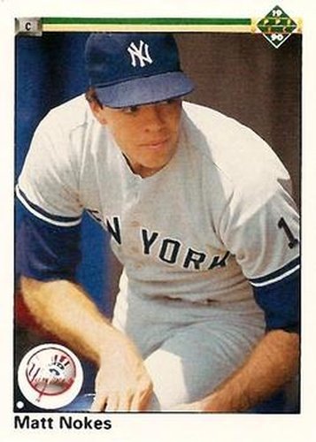 #744 Matt Nokes - New York Yankees - 1990 Upper Deck Baseball