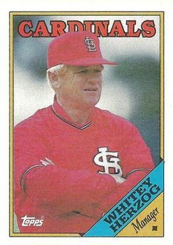 #744 Whitey Herzog - St. Louis Cardinals - 1988 Topps Baseball