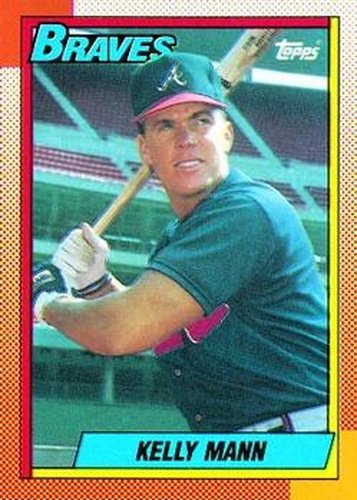 #744 Kelly Mann - Atlanta Braves - 1990 Topps Baseball