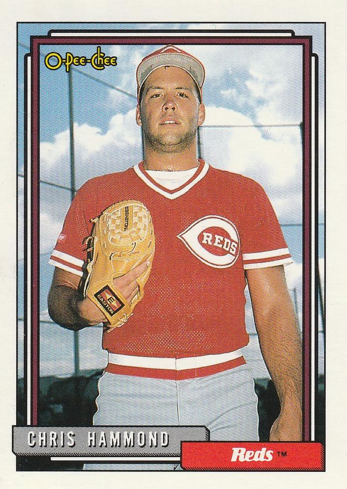 #744 Chris Hammond - Cincinnati Reds - 1992 O-Pee-Chee Baseball