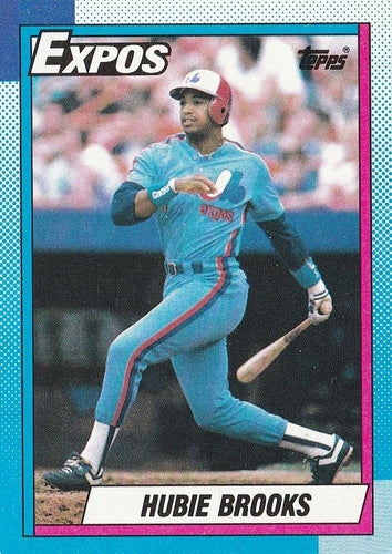 #745 Hubie Brooks - Montreal Expos - 1990 Topps Baseball