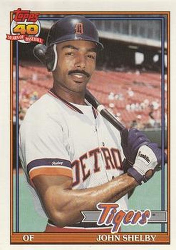 #746 John Shelby - Detroit Tigers - 1991 O-Pee-Chee Baseball