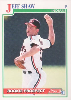 #746 Jeff Shaw - Cleveland Indians - 1991 Score Baseball