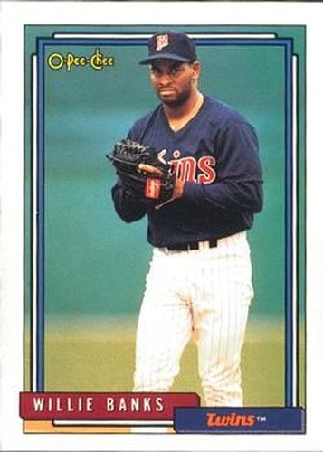 #747 Willie Banks - Minnesota Twins - 1992 O-Pee-Chee Baseball
