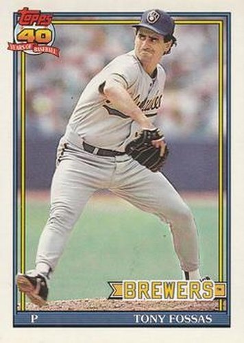 #747 Tony Fossas - Milwaukee Brewers - 1991 O-Pee-Chee Baseball