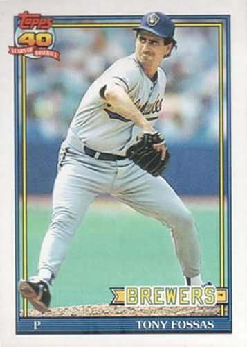 #747 Tony Fossas - Milwaukee Brewers - 1991 Topps Baseball