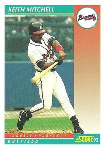 #748 Keith Mitchell - Atlanta Braves - 1992 Score Baseball