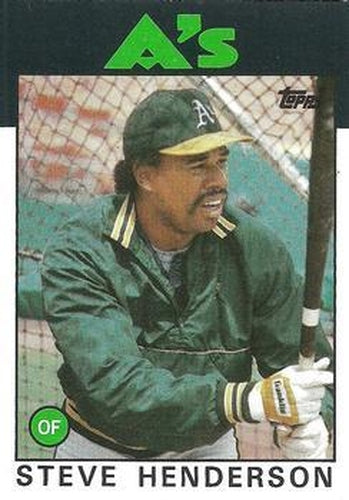 #748 Steve Henderson - Oakland Athletics - 1986 Topps Baseball