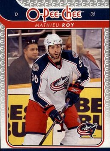 #748 Mathieu Roy - Columbus Blue Jackets - 2009-10 O-Pee-Chee Hockey