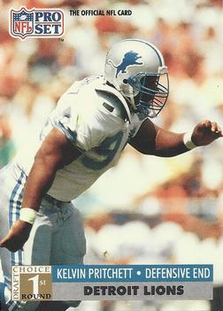 #749 Kelvin Pritchett - Detroit Lions - 1991 Pro Set Football