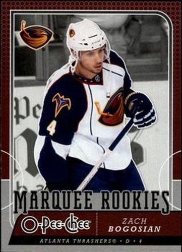 #749 Zach Bogosian - Atlanta Thrashers - 2008-09 O-Pee-Chee Hockey