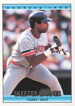 #749 Skeeter Barnes - Detroit Tigers - 1992 Donruss Baseball