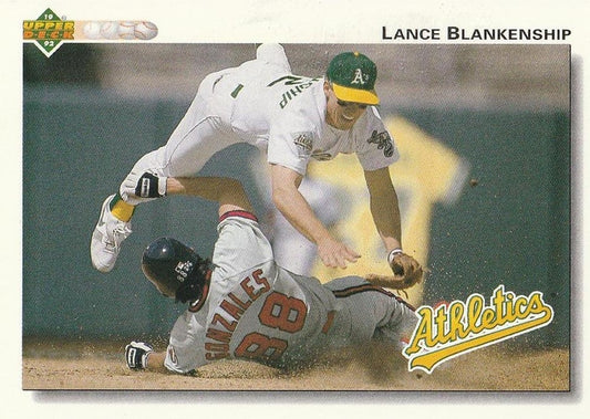 #749 Lance Blankenship - Oakland Athletics - 1992 Upper Deck Baseball