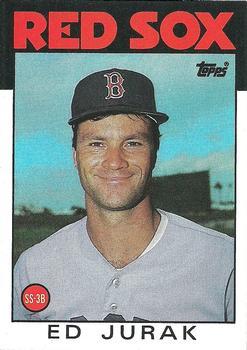 #749 Ed Jurak - Boston Red Sox - 1986 Topps Baseball