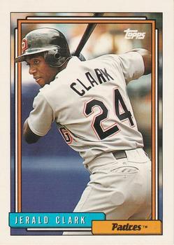 #749 Jerald Clark - San Diego Padres - 1992 Topps Baseball