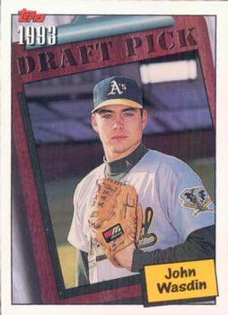#749 John Wasdin - Oakland Athletics - 1994 Topps Baseball