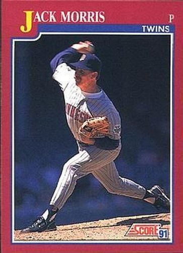 #74T Jack Morris - Minnesota Twins - 1991 Score Rookie & Traded Baseball