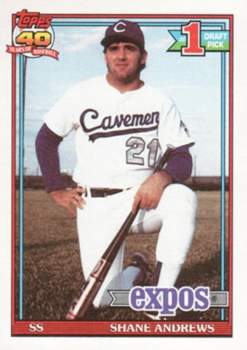#74 Shane Andrews - Montreal Expos - 1991 Topps Baseball