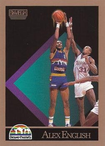 #74 Alex English - Denver Nuggets - 1990-91 SkyBox Basketball