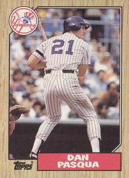 #74 Dan Pasqua - New York Yankees - 1987 Topps Baseball