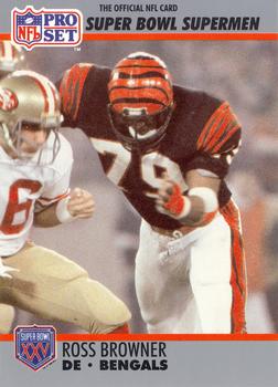 #74 Ross Browner - Cincinnati Bengals - 1990-91 Pro Set Super Bowl XXV Silver Anniversary Football