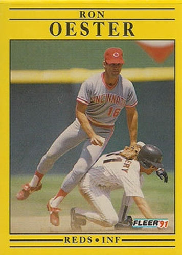 #74 Ron Oester - Cincinnati Reds - 1991 Fleer Baseball