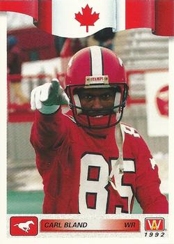 #74 Carl Bland - Calgary Stampeders - 1992 All World CFL Football