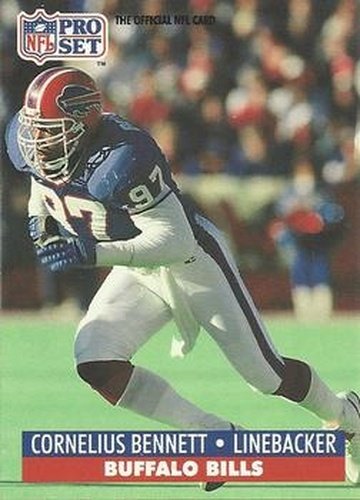 #74 Cornelius Bennett - Buffalo Bills - 1991 Pro Set Football