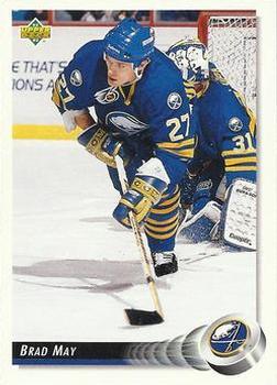 #74 Brad May - Buffalo Sabres - 1992-93 Upper Deck Hockey