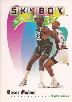 #574 Moses Malone - Milwaukee Bucks - 1991-92 SkyBox Basketball