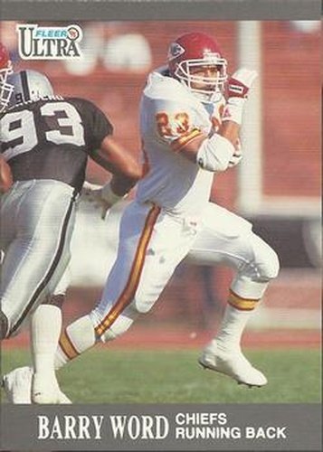 #74 Barry Word - Kansas City Chiefs - 1991 Ultra Football