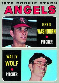 #74 Angels 1970 Rookie Stars Greg Washburn / Wally Wolf - California Angels - 1970 Topps Baseball