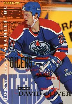 #74 David Oliver - Edmonton Oilers - 1994-95 Fleer Hockey