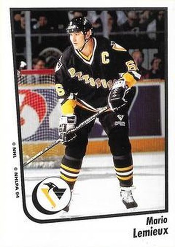 #74 Mario Lemieux - Pittsburgh Penguins - 1994-95 Panini Hockey Stickers