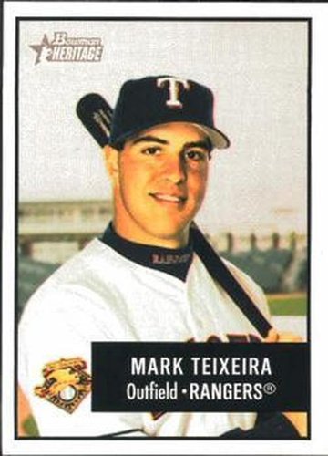 #74 Mark Teixeira - Texas Rangers - 2003 Bowman Heritage Baseball