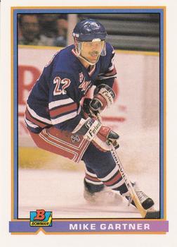 #74 Mike Gartner - New York Rangers - 1991-92 Bowman Hockey