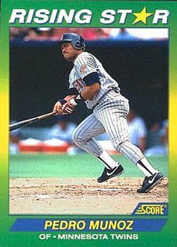 #74 Pedro Munoz - Minnesota Twins - 1992 Score 100 Rising Stars Baseball