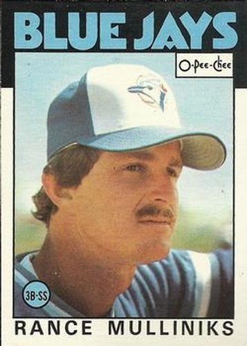 #74 Rance Mulliniks - Toronto Blue Jays - 1986 O-Pee-Chee Baseball