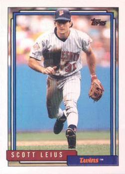 #74 Scott Leius - Minnesota Twins - 1992 Topps Baseball