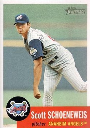 #74 Scott Schoeneweis - Anaheim Angels - 2002 Topps Heritage Baseball