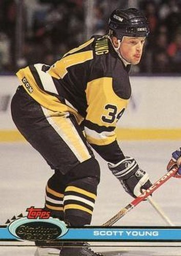 #74 Scott Young - Pittsburgh Penguins - 1991-92 Stadium Club Hockey