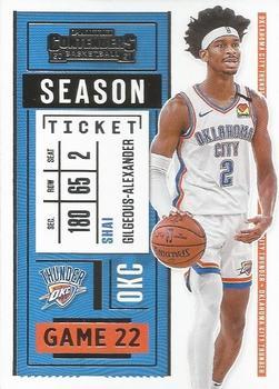 #74 Shai Gilgeous-Alexander - Oklahoma City Thunder - 2020-21 Panini Contenders Basketball