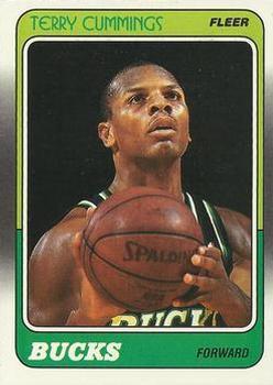 #74 Terry Cummings - Milwaukee Bucks - 1988-89 Fleer Basketball