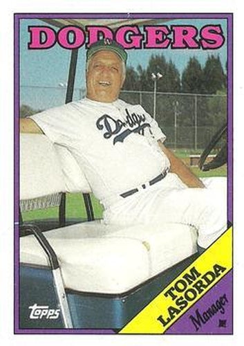 #74 Tom Lasorda - Los Angeles Dodgers - 1988 Topps Baseball