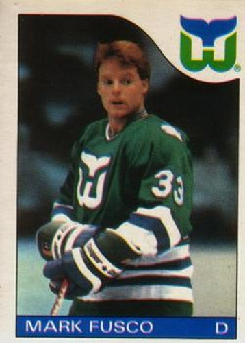#74 Mark Fusco - Hartford Whalers - 1985-86 O-Pee-Chee Hockey